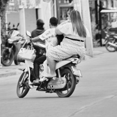 Lady on Motocycle